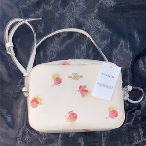 Coach White Crossbody Bag with Fruit Print